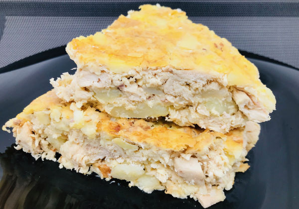 Torta de Papa y Pollo sin horno