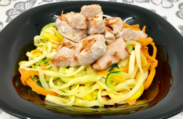 Pasta de Verduras con Pollo